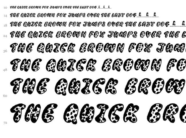 Thready Bear font waterfall
